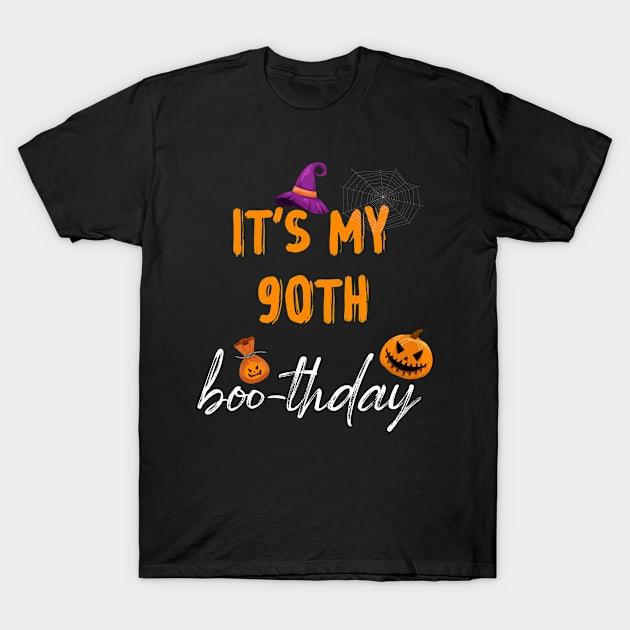 It's my 90th boo-thday, 90 year old halloween birthday gift T-Shirt by foxfieldgear